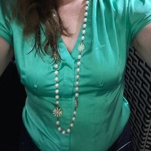 Green blouse